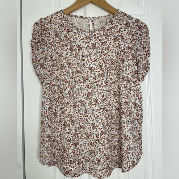LOFT Tops - Short sleeved, multicolor print blouse from Loft